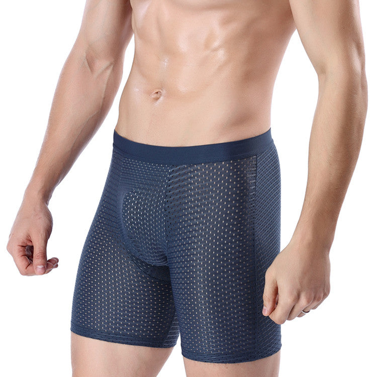 sexy breathable boxer briefs running wear leg long pants