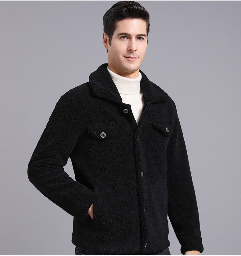 Grain Fleece  Autumn And Winter Men Jacket