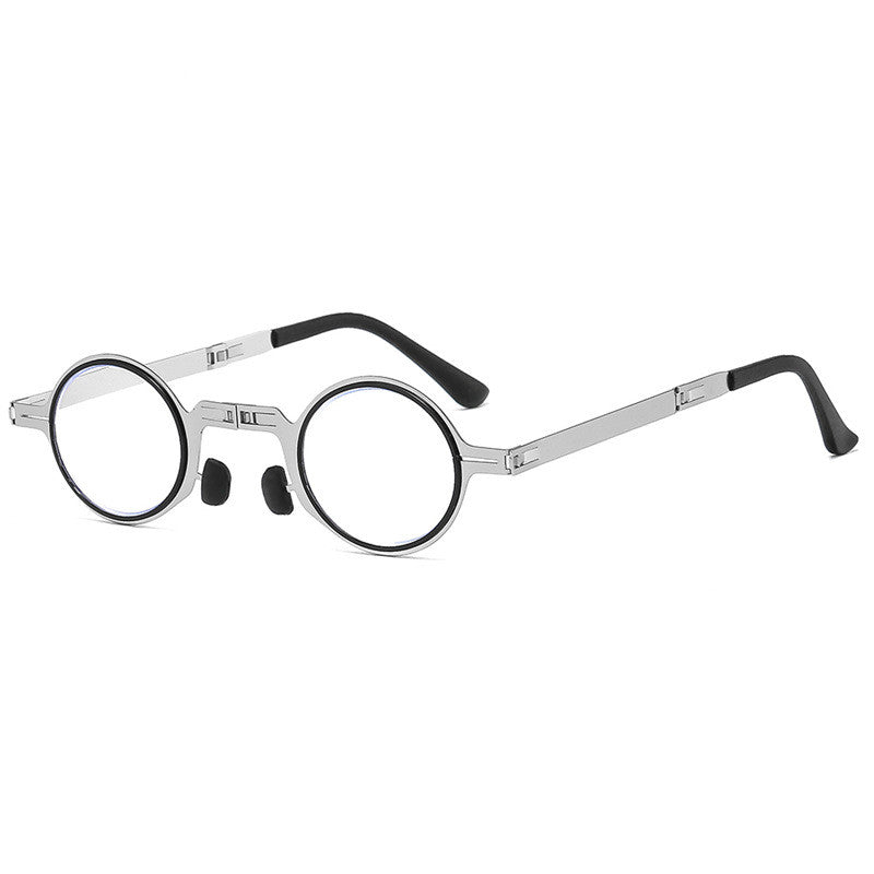 Folding Portable Hyperopia Glasses, Metal Frame Reading Glasses