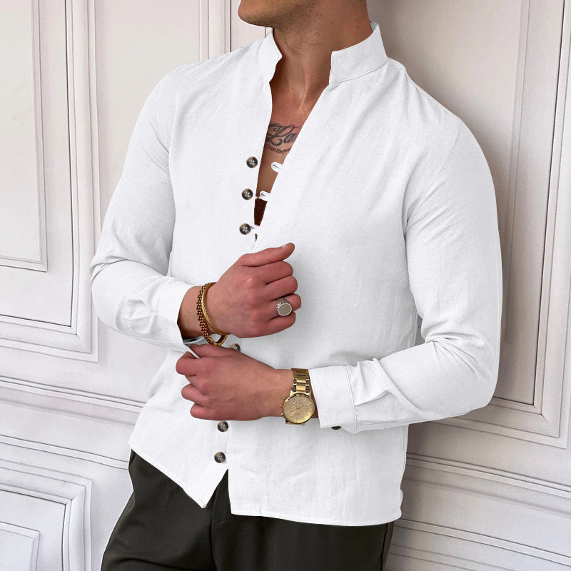 Men's Ethnic Linen Casual Loose Style Shirt