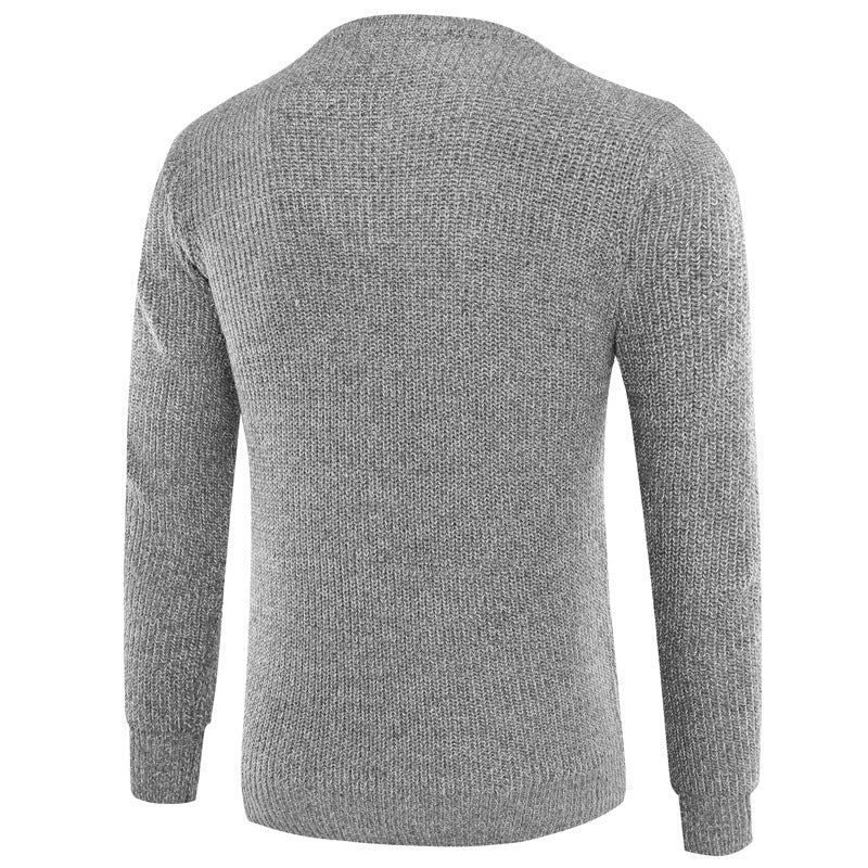 Men's Chest Ribbon Embellished Knitted Sweater