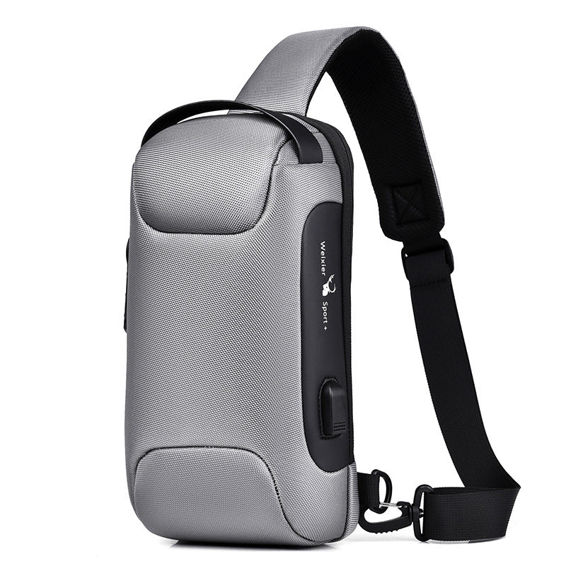 Waterproof USB Anti-theft Bag Men Oxford Crossbody Shoulder Bag