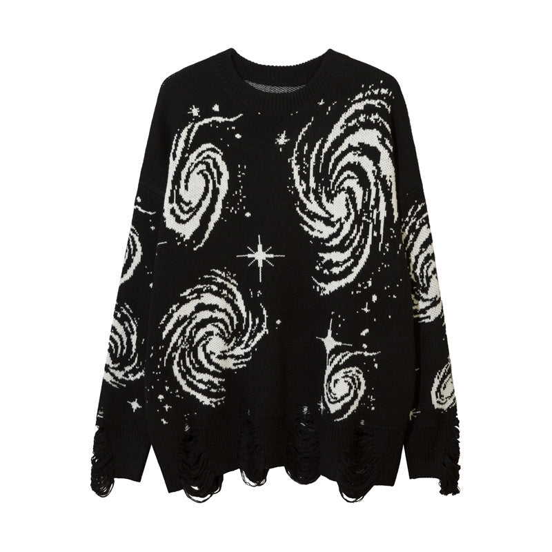 Maglione strappato Cosmic Starry Sky da uomo