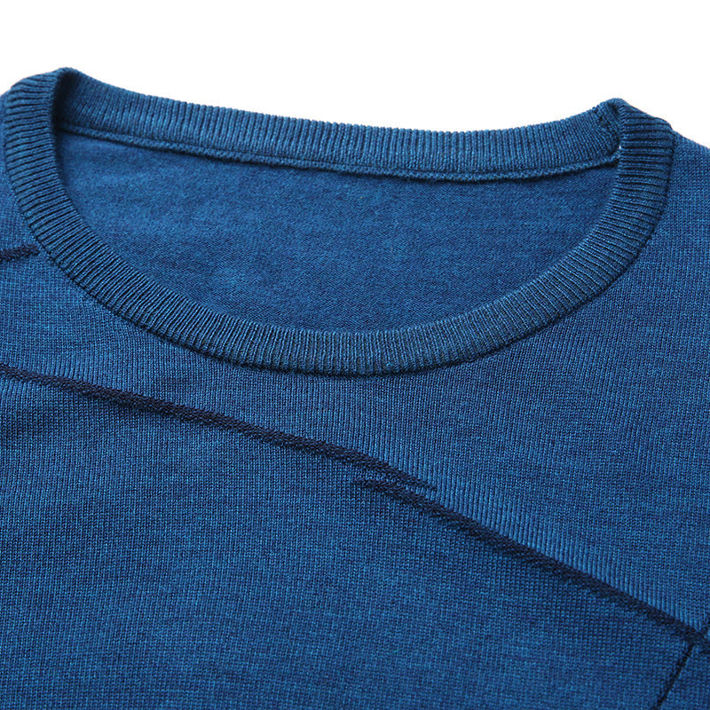 Men's round neck knitted sweater