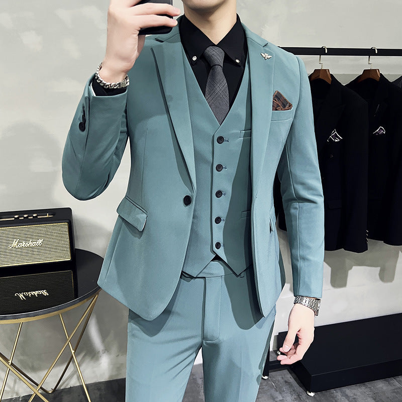 Men's Three-piece One Button Suit