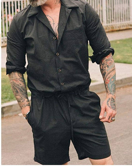 Men's Casual Suit Jumpsuit