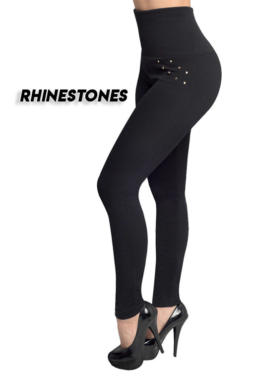 High-waisted Tight Pants Tummy Control Zipper Leggings for Women