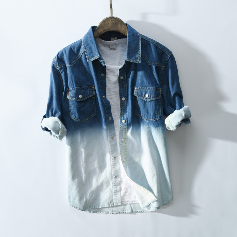 Gradient Denim Shirt jacket