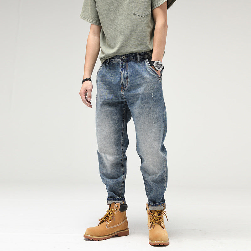 Retro Men's Casual Loose Straight-leg Jeans