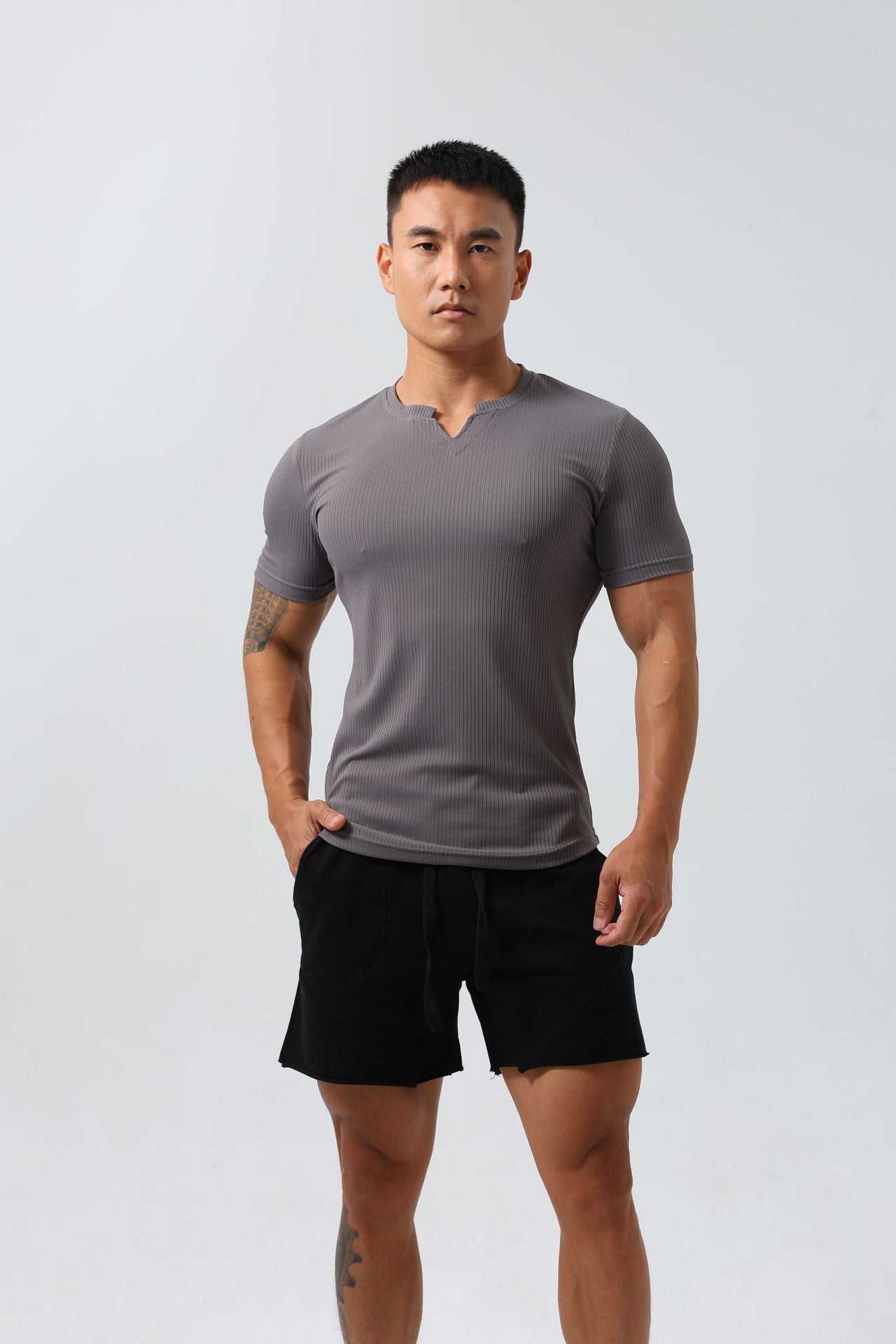 Men's sports Quick-drying Running Slim t-shirt