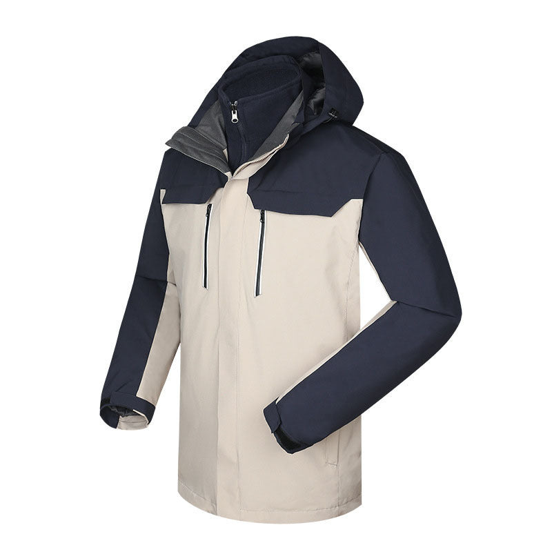 Giacca Shell Outdoor in velluto corallo per uomo