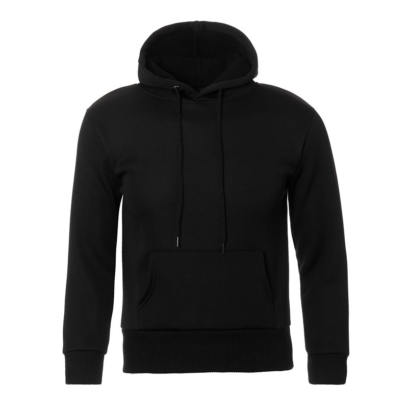 Velvet Solid Pullover Hoodie