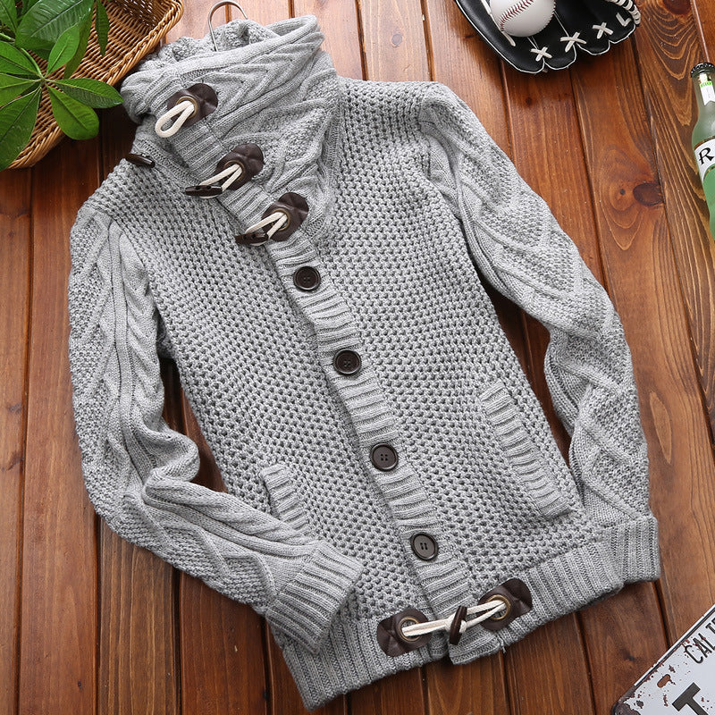 Men's fall sweater coat