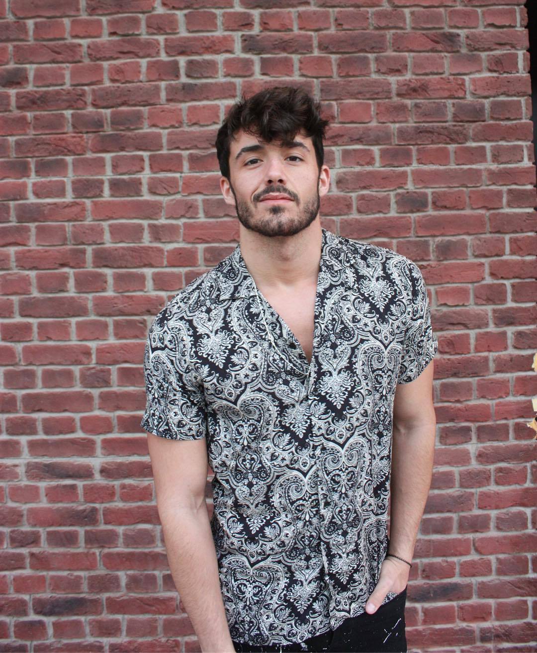 Summer Totem print shirt men