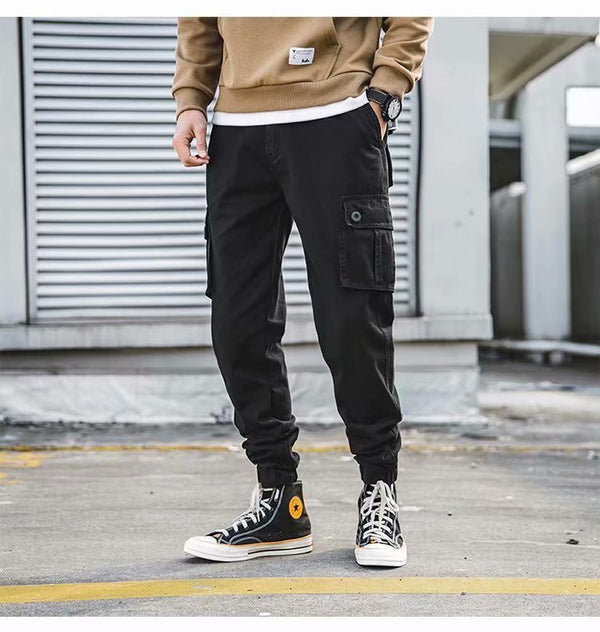 Men's American-style Retro Casual Loose Cropped Pants