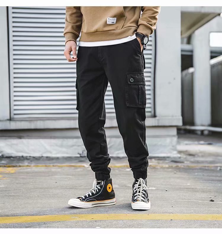 Men's American-style Retro Casual Loose Cropped Pants