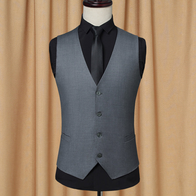 British Style Double-Breasted Casual Suit Vest