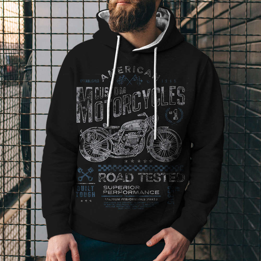 Digital Loose Print Hooded Sweatshirt