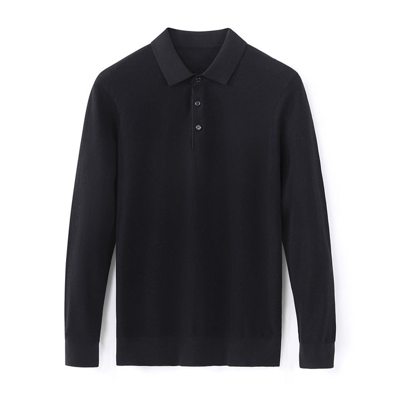 Men's Long Sleeve Mulberry Silk T-shirt