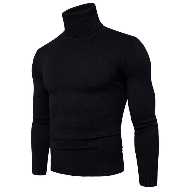 Winter Warm Basic Thermal Turtleneck Sweater Men