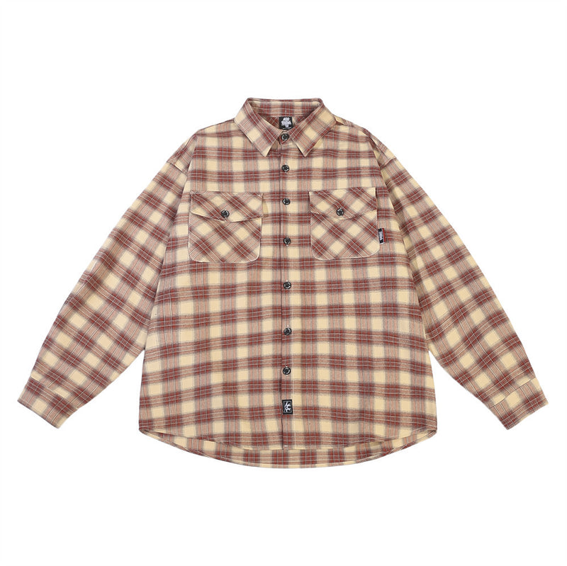 American Retro Plaid Shirt Men