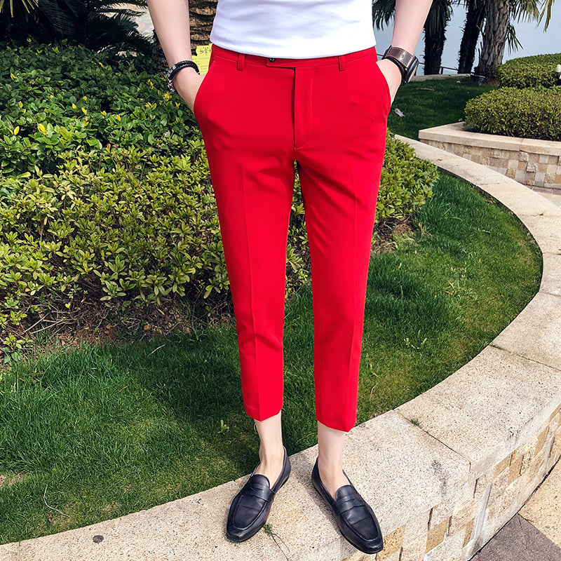 Casual Slim Straight Suit Pants