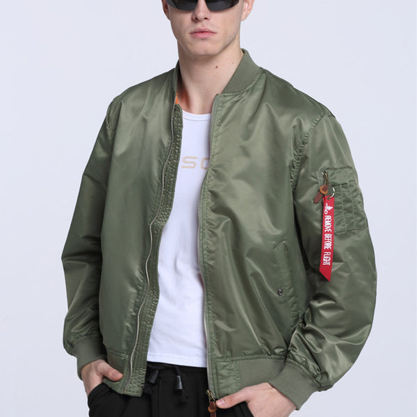 Men's Sports Casual Stand Collar Air Force MA1 Pilot Jacket