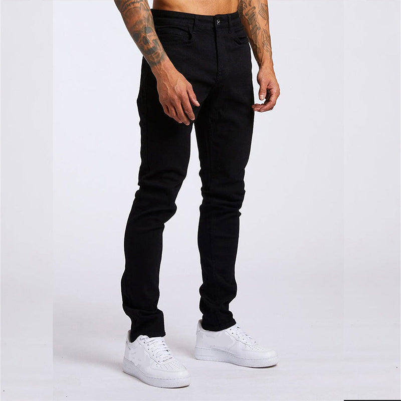 Men's Casual Slim Fit High Waist Jeans