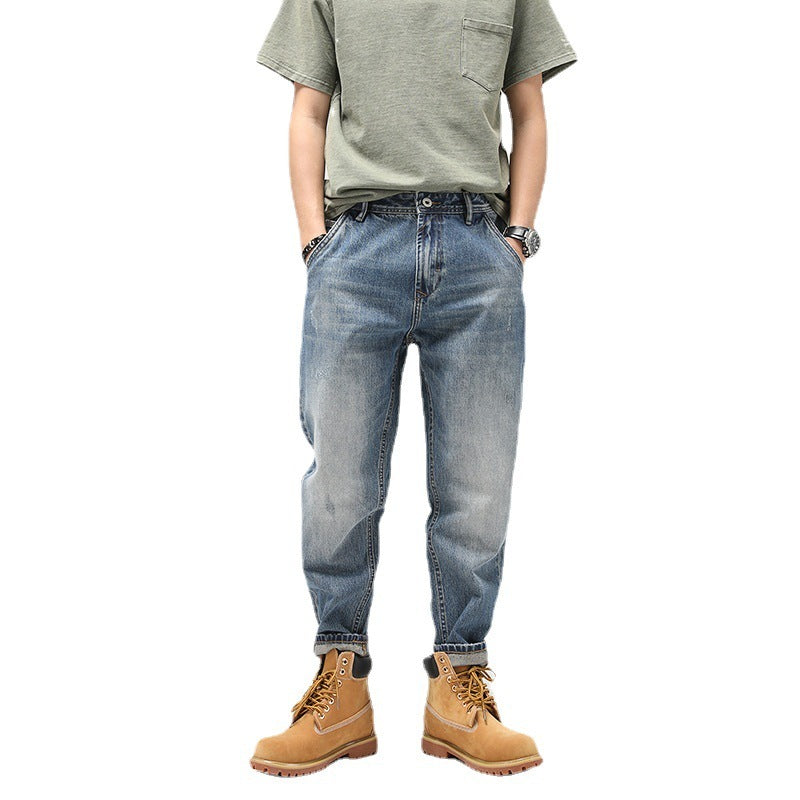 Retro Men's Casual Loose Straight-leg Jeans