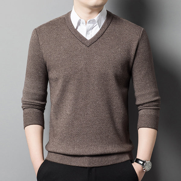 Men's Thick Woolen Sweater Middle-aged Business sweater