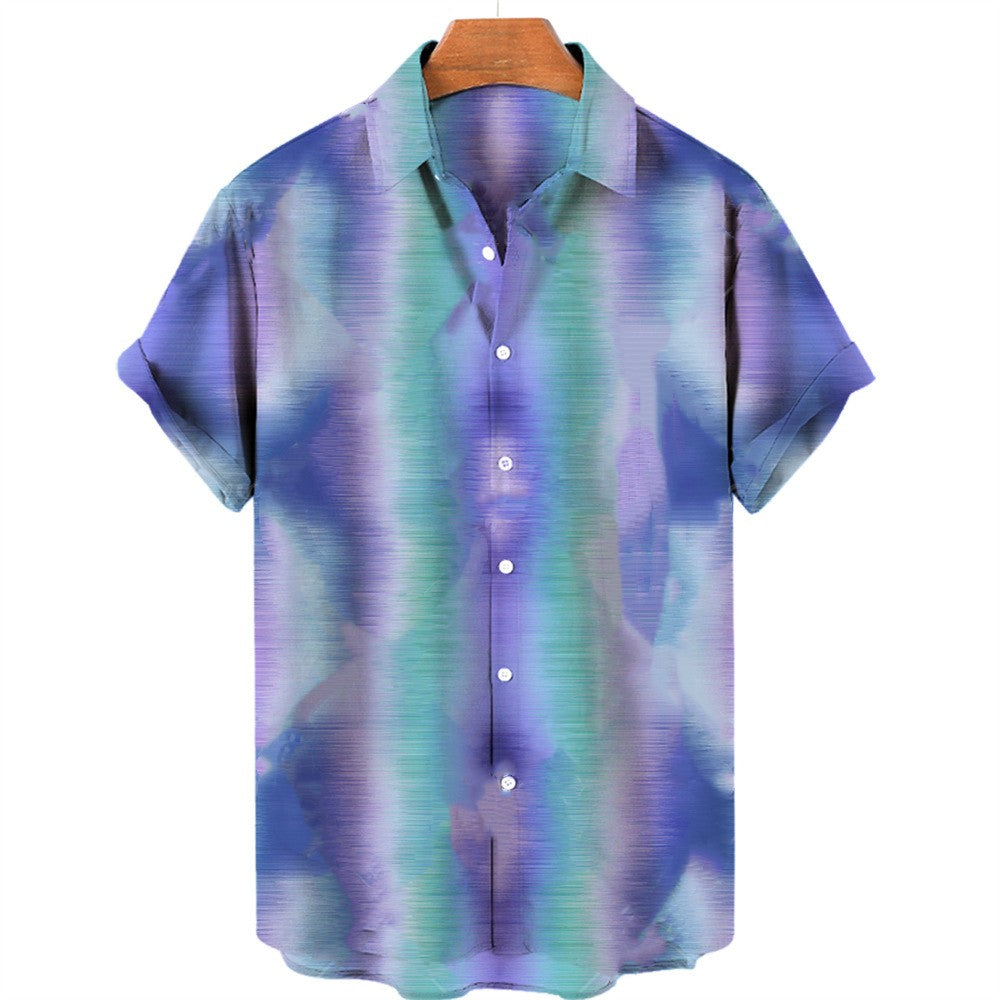 Casual Gradient Print Hawaiian Shirt