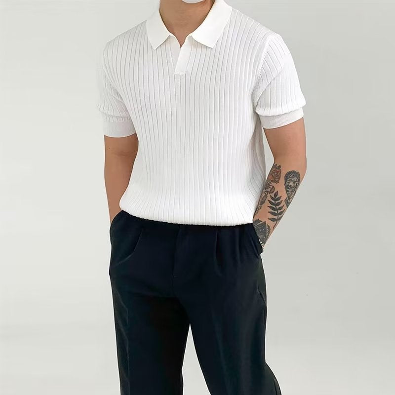 Men's Solid Color Half Sleeve Polo Shirt