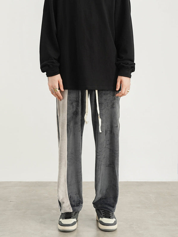 Straight Loose Drawstring Casual Wide Pants