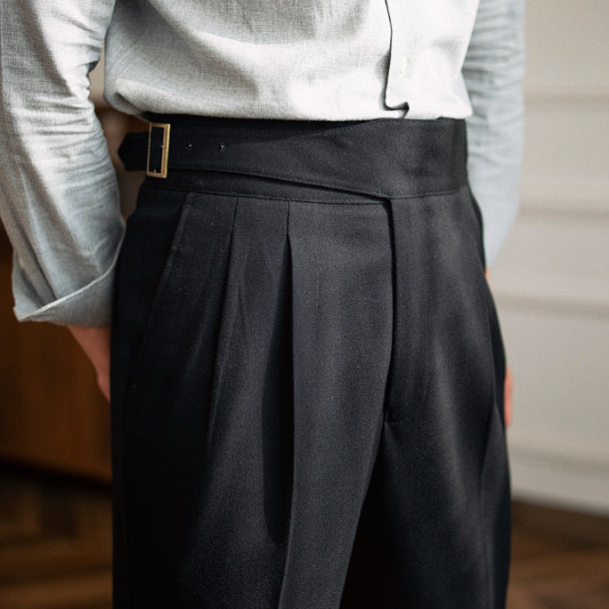 Men's Straight Casual High Waist Pants