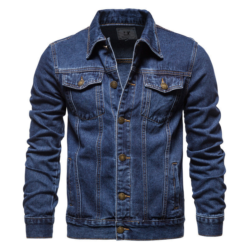 Casual Slim Denim Jacket Men