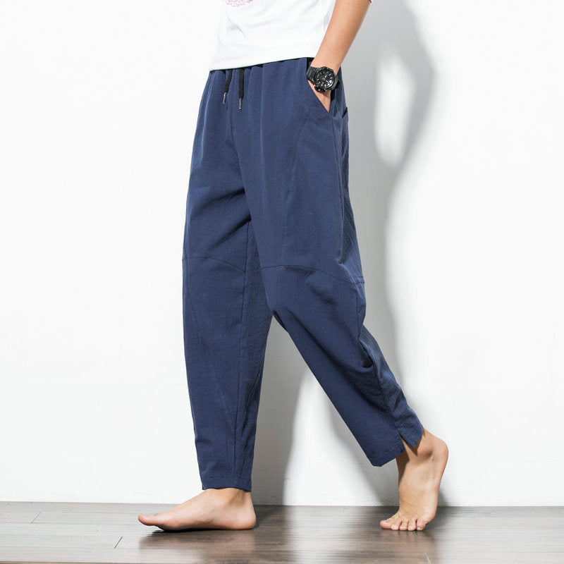 Imitating Linen Loose Casual Pants