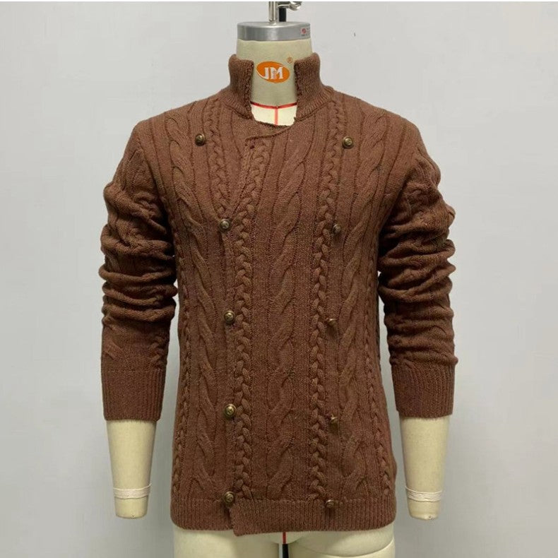 Maglione cardigan doppiopetto a maniche lunghe