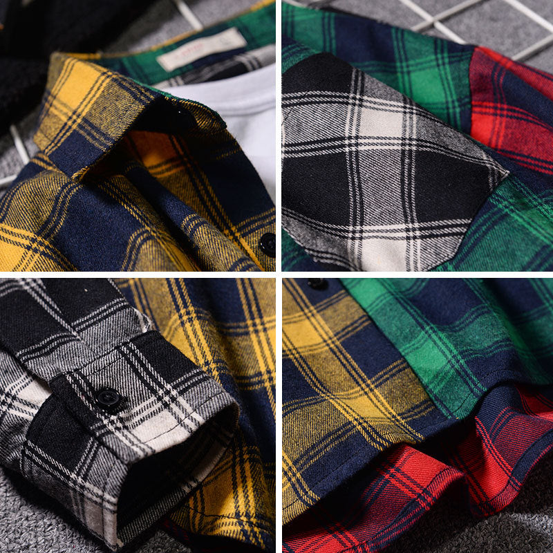 HIP HOP Streetwear Plaid Shirt