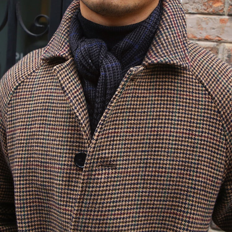 Soho Farm Belted Wool Herringbone Coat