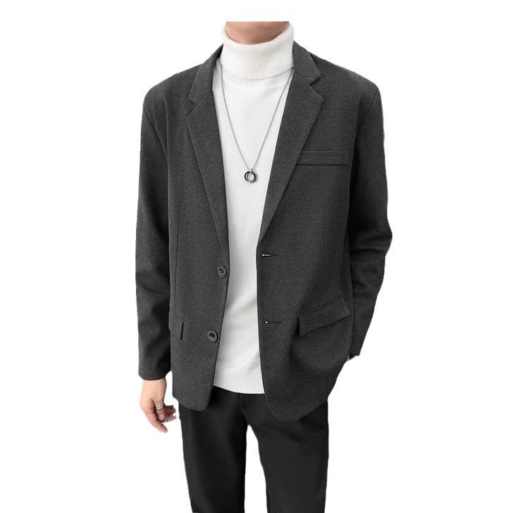 Men's Korean Casual Versatile Solid Color blazer Jacket