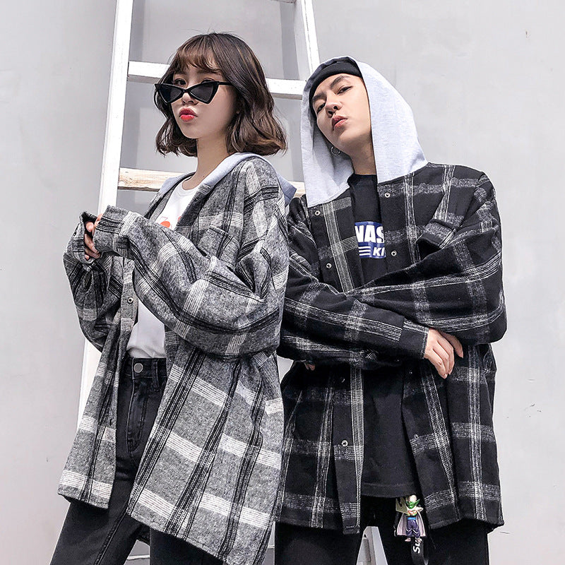 Couple Plaid Shirt Jacket