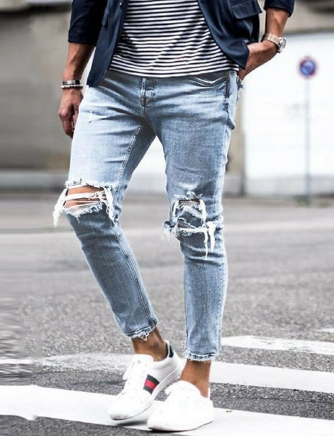Ripped Skinny Streetwear Jeans mens