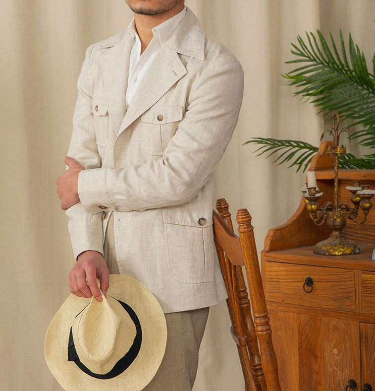 Potenza Linen Safari Jacket