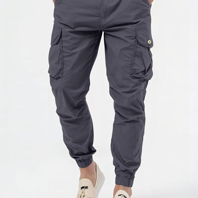 Men's Three-dimensional Pocket Woven Overalls pants