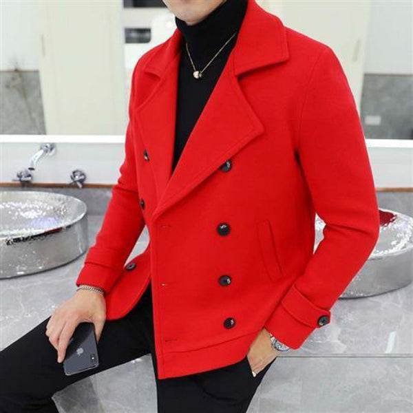 Casual Woolen Trench Coat