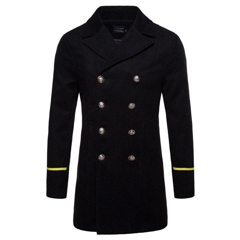 Fashion Wool Coat Mid-length Men's Trench Coat