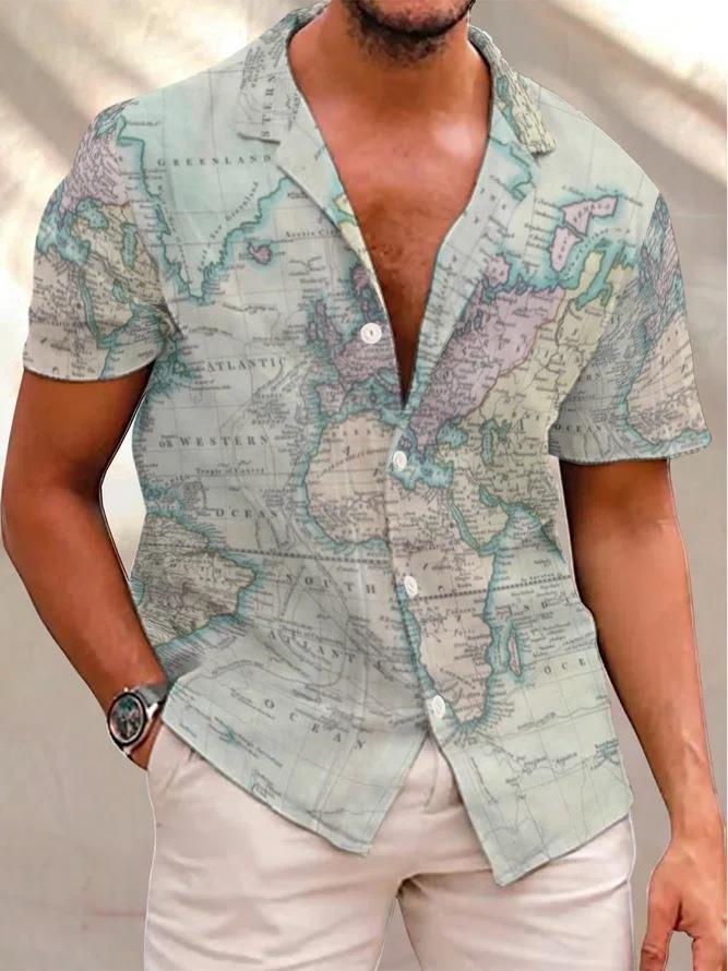 Men's Printed Stylish Beach Casual Shirt