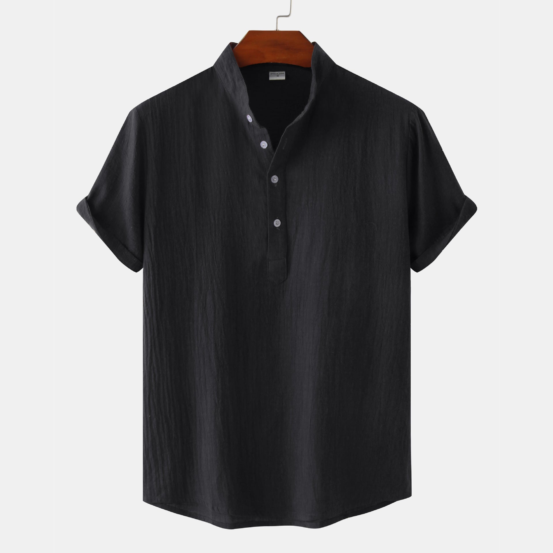 Casual Solid Color short sleeve summer shirt for men