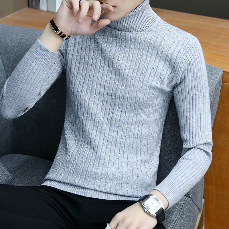 Slim-fit Sweater Men High Neck Bottoming Sweater