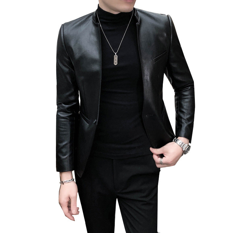 Slim stylish Leather Jacket Men